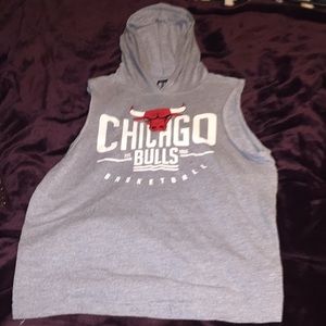 Chicago bulls hooded sleeveless shirt